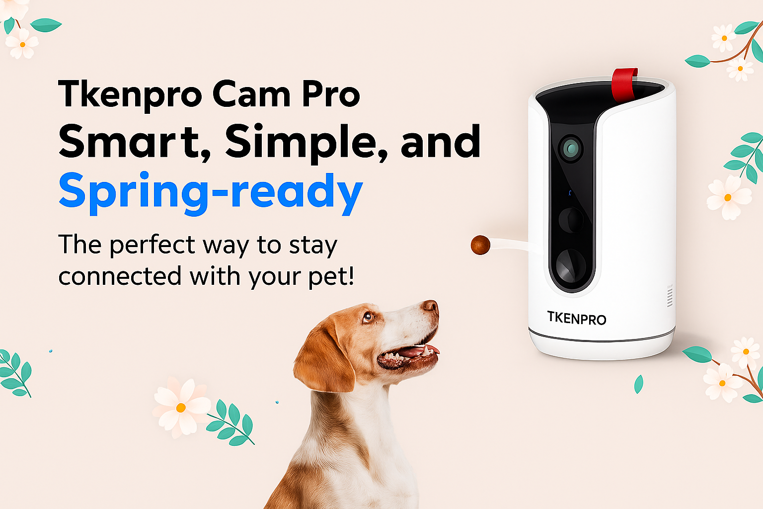Tkenpro 2K Ultra HD Pet Camera Close-Up View

Tkenpro Dog Camera with Treat Tossing Function

Tkenpro 360° Rotating Pet Camera with Auto Tracking

Tkenpro Pet Camera Compatible with Alexa and Google Home

Tkenpro Pet Monitor with Motion Detection and Bark Alerts

Tkenpro Dual Band WiFi Pet Camera – 5G & 2.4G Supported

Tkenpro Pet Camera Two-Way Audio Speaker and Mic

Tkenpro Cloud Storage and SD Card Pet Camera Options

Tkenpro Smart Pet Camera Time Album Feature Overview